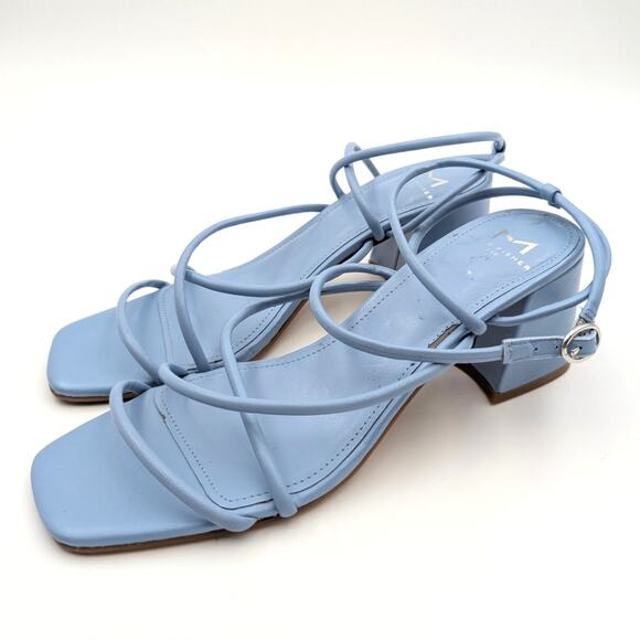 Marc Fisher LTD Nakita Strappy Sandals Women's Blue Size US8 EU39 - Picture 1 of 12